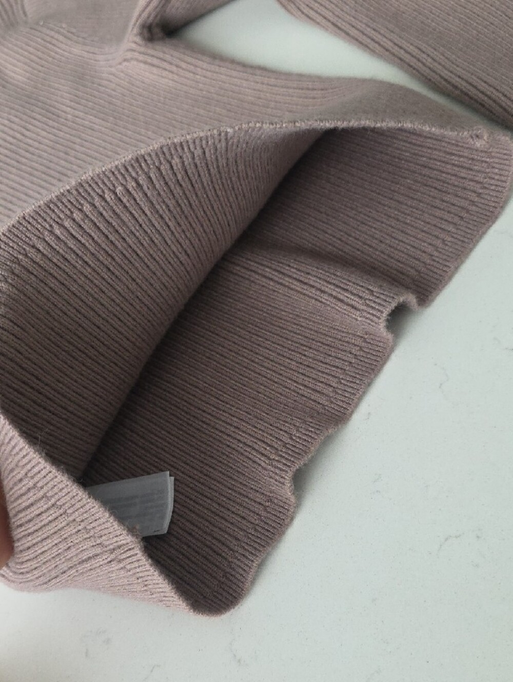 Zara Ribbed Turtleneck Crop Sweater - Mauve Pink - Picture 6 of 13